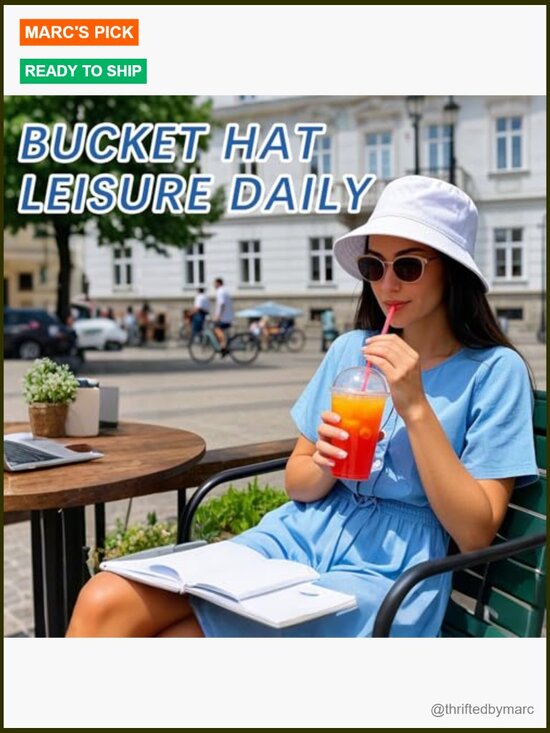 Cotton Bucket Hat UV Protection Packable Breathable Unisex Beach Camping main image 6